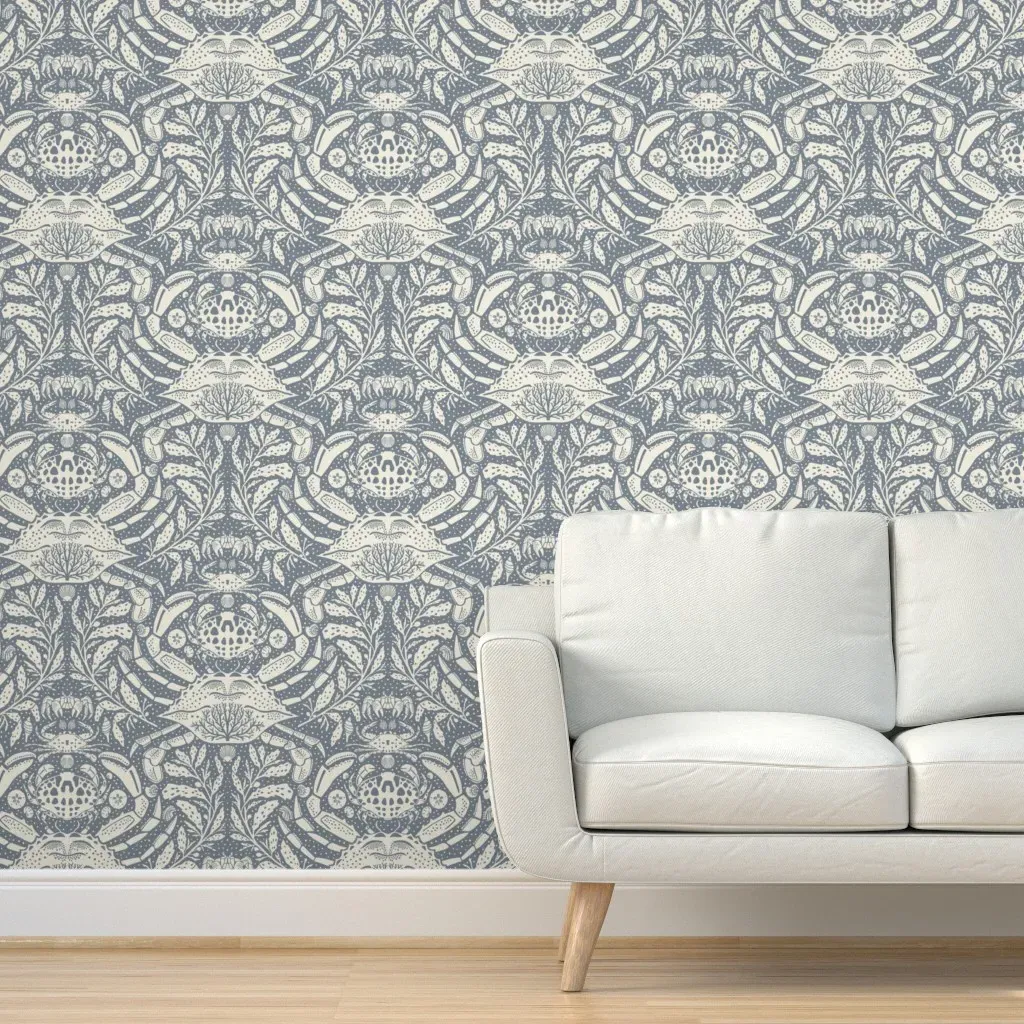 Coastal Crabs Habitat Large Peel and Stick Wallpaper - Beige product