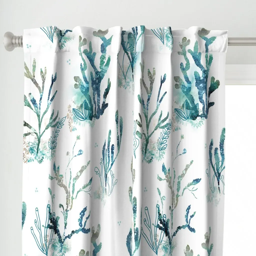 Coastal Nautical Beach Curtain Panel alternate view