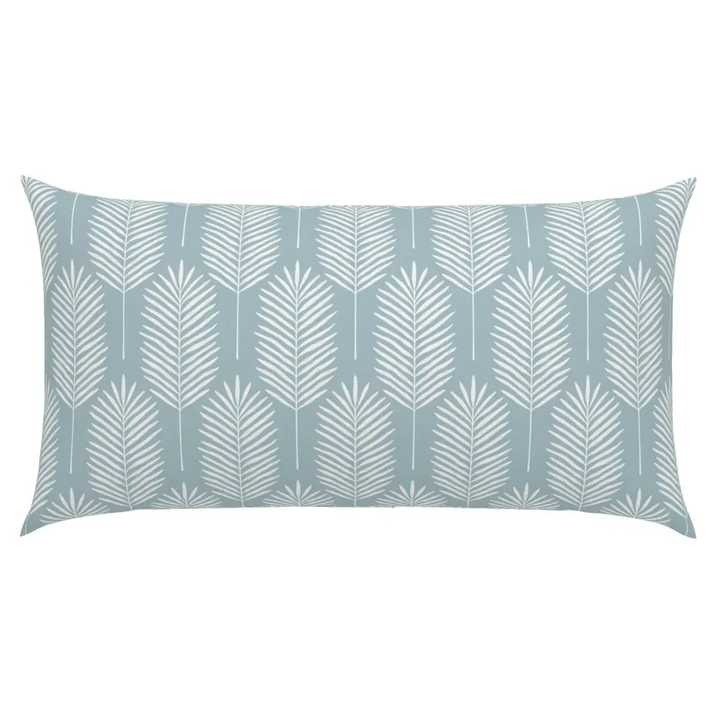 Coastal Palm Fronds King Pillow Sham - Blue, White product