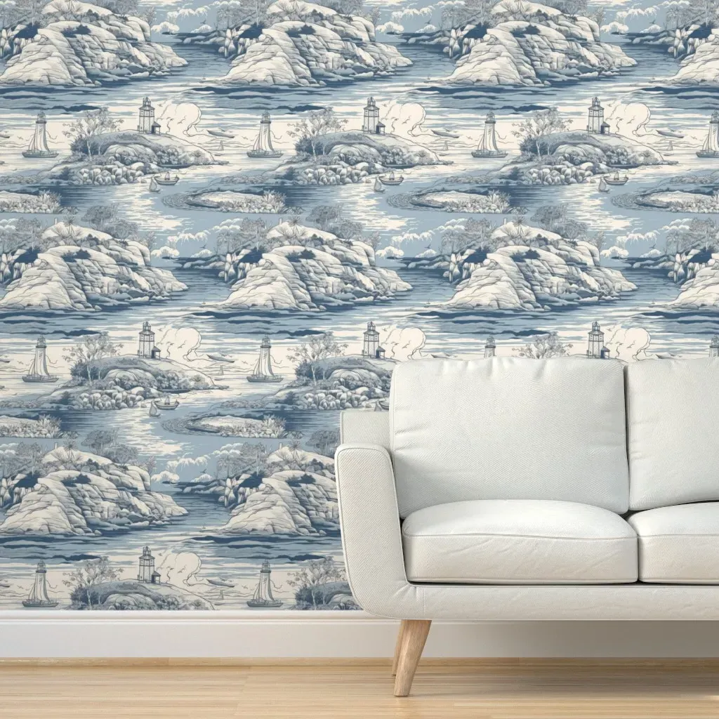 Coastal Peel and Stick Wallpaper - Light Blue product