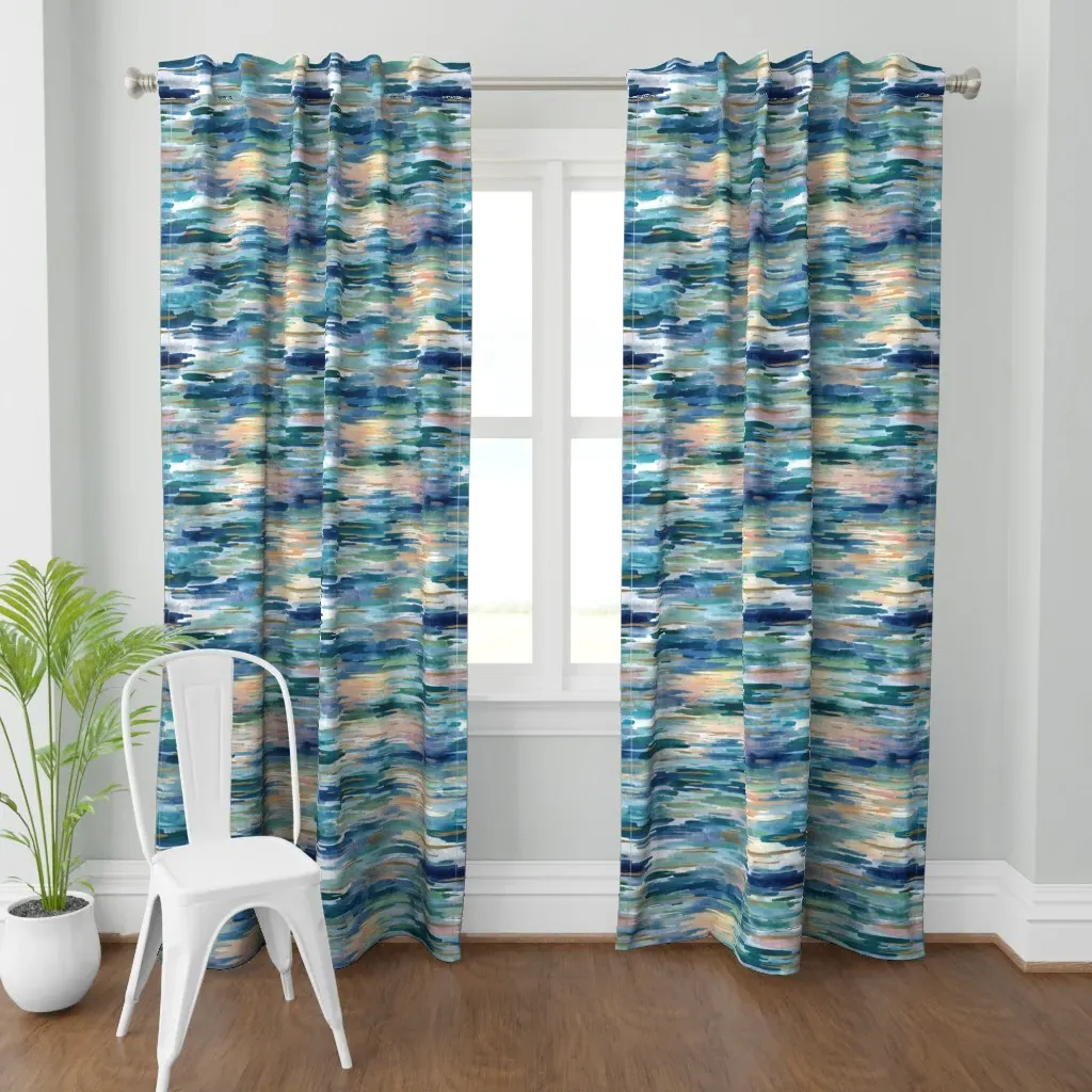 Coastal Reflections Curtain Panel - Blue product