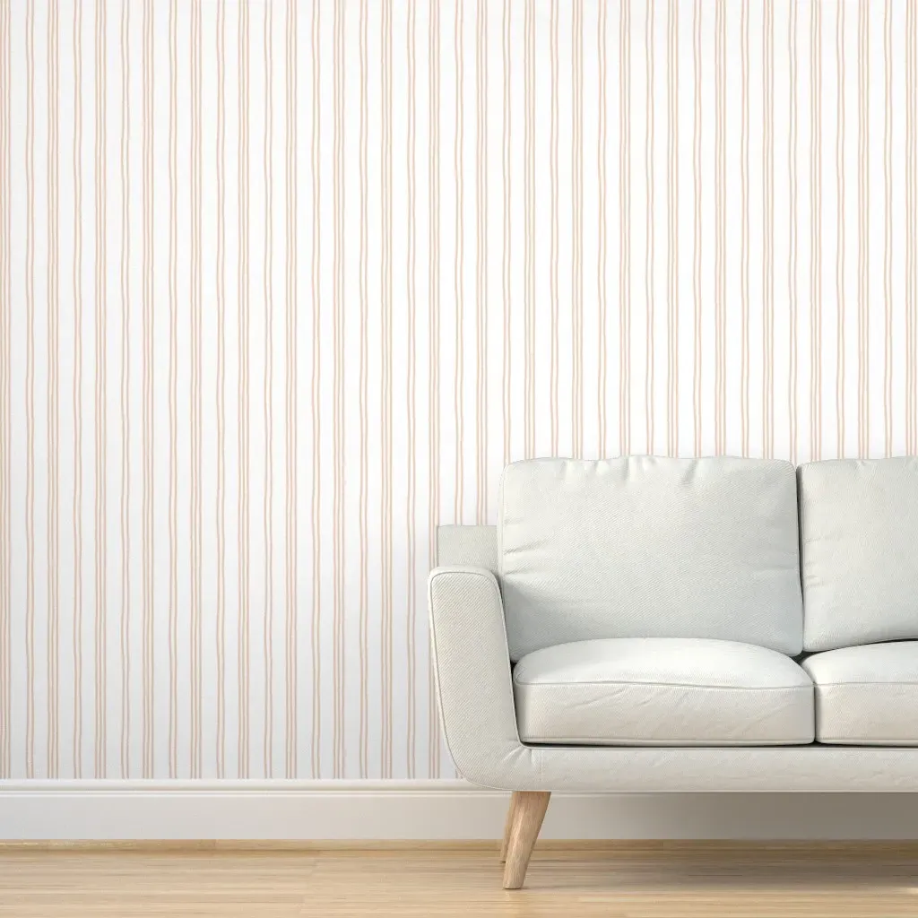 Coastal Stripe Peel and Stick Wallpaper - Sandy Beige product