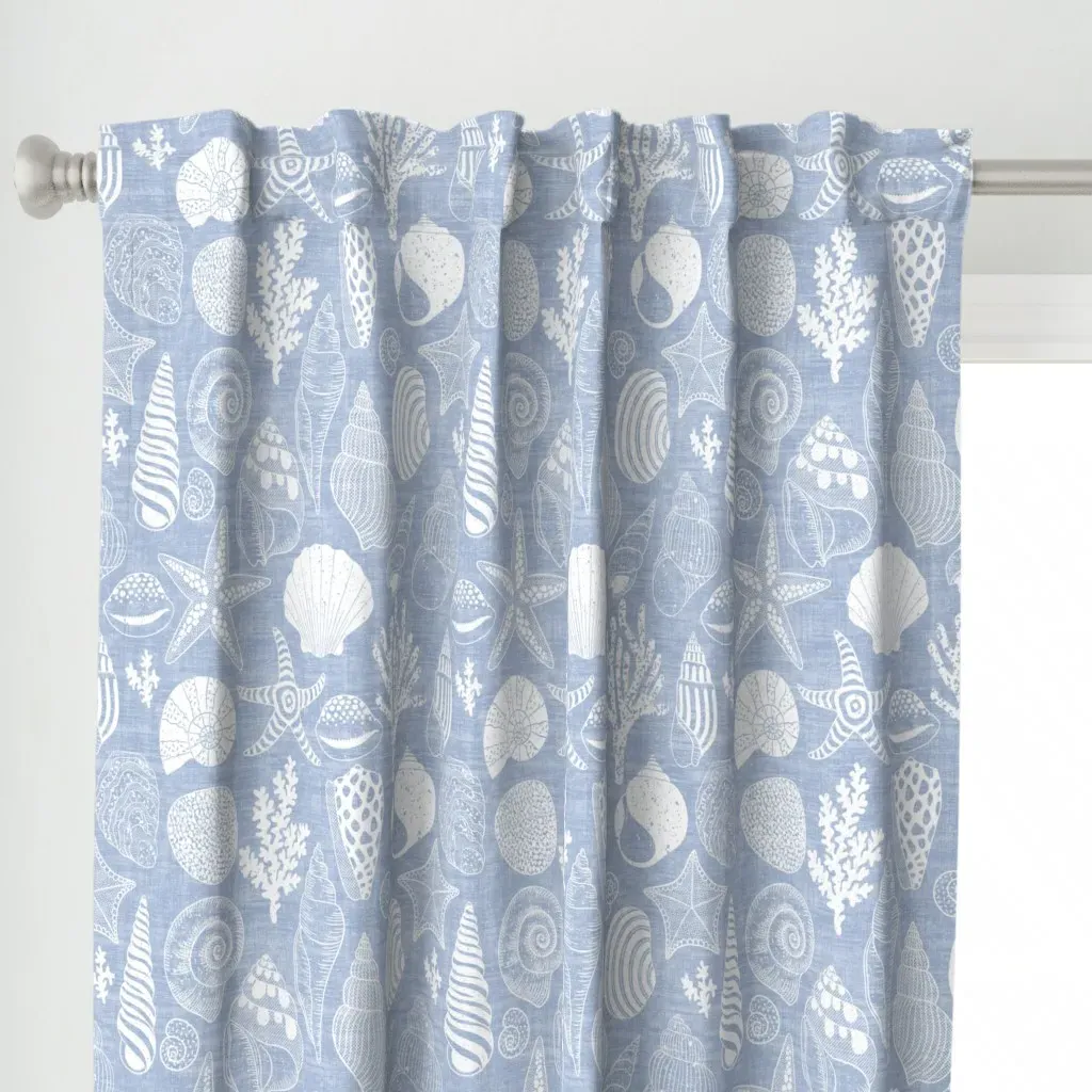 Coastal Treasures Curtain Panel - White alternate view