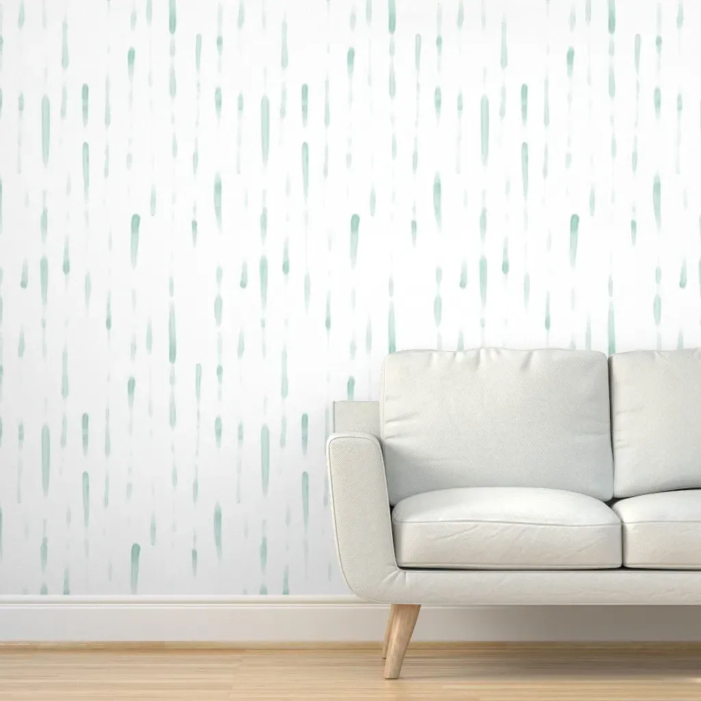 Coastal Water Drops Peel and Stick Wallpaper - Seafoam Green product