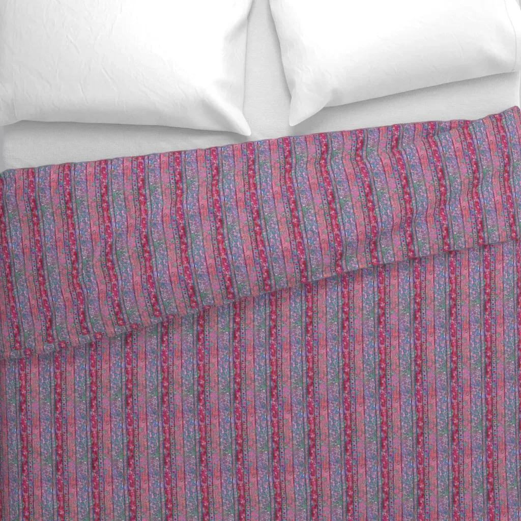 Colorfest Stripes At Play Duvet Cover - Pink alternate view
