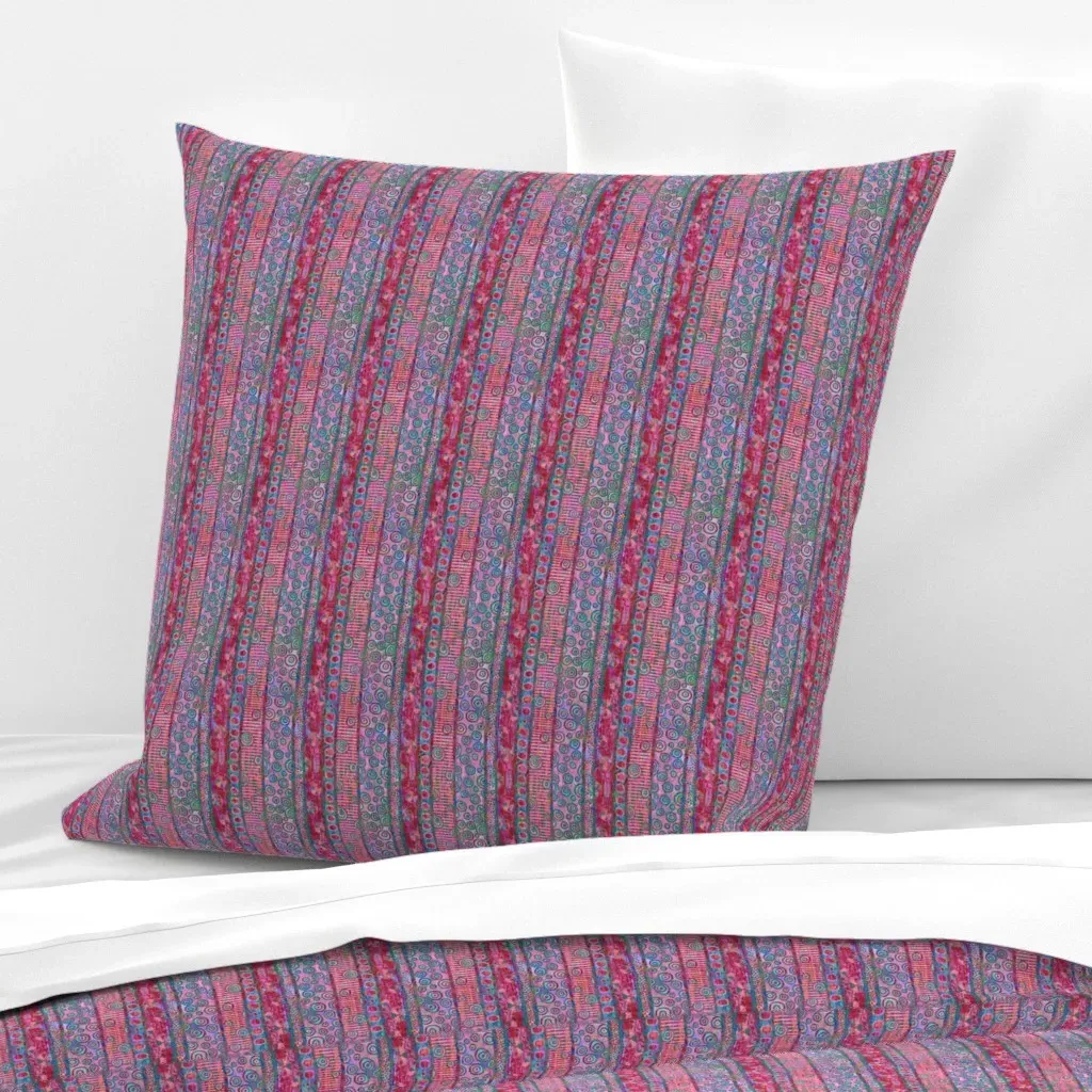 Colorfest Stripes At Play Euro Pillow Sham - Pink product