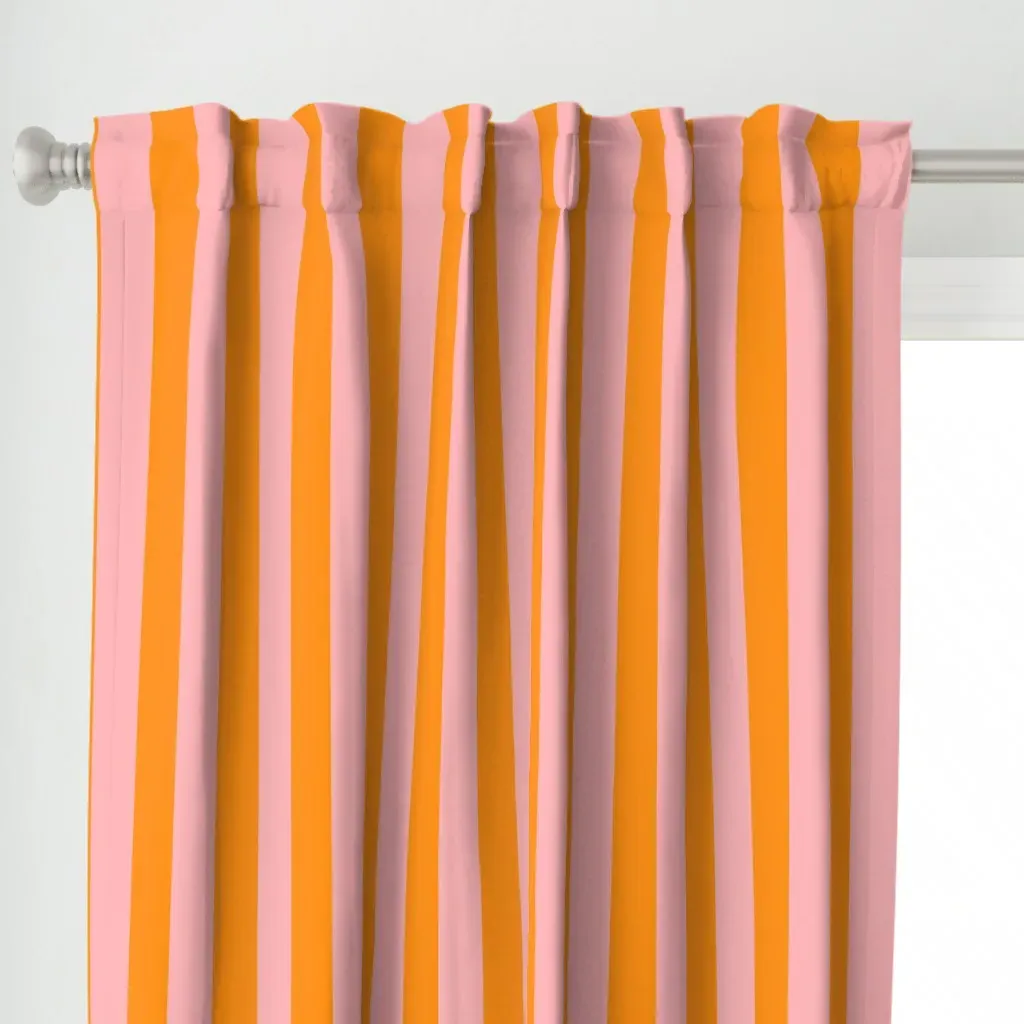 Colorful Cabana Curtain Panel - Orange alternate view