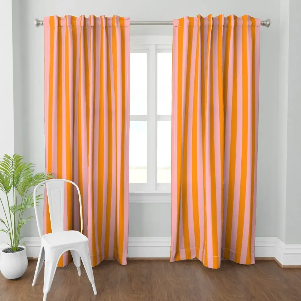 Colorful Cabana Curtain Panel - Orange product
