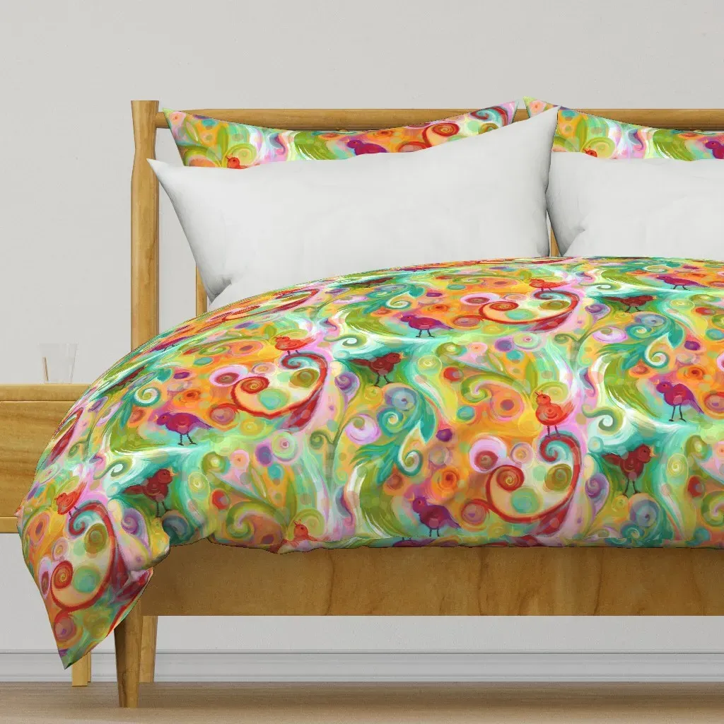 Colorful Circles Of Friends Duvet Cover - Orange product