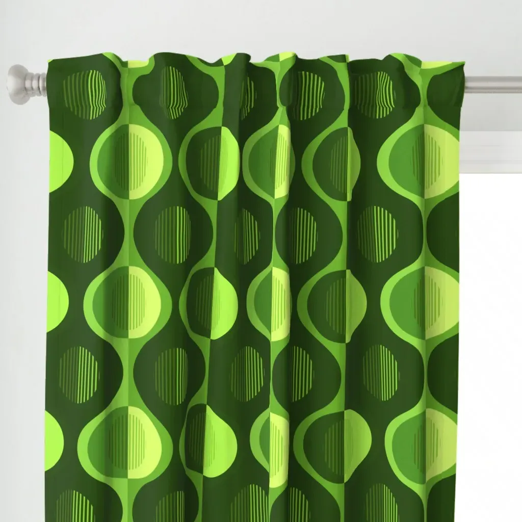 Colorful Mid Curtain Panel - Green alternate view