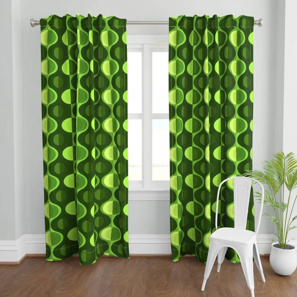 Colorful Mid Curtain Panel - Green product