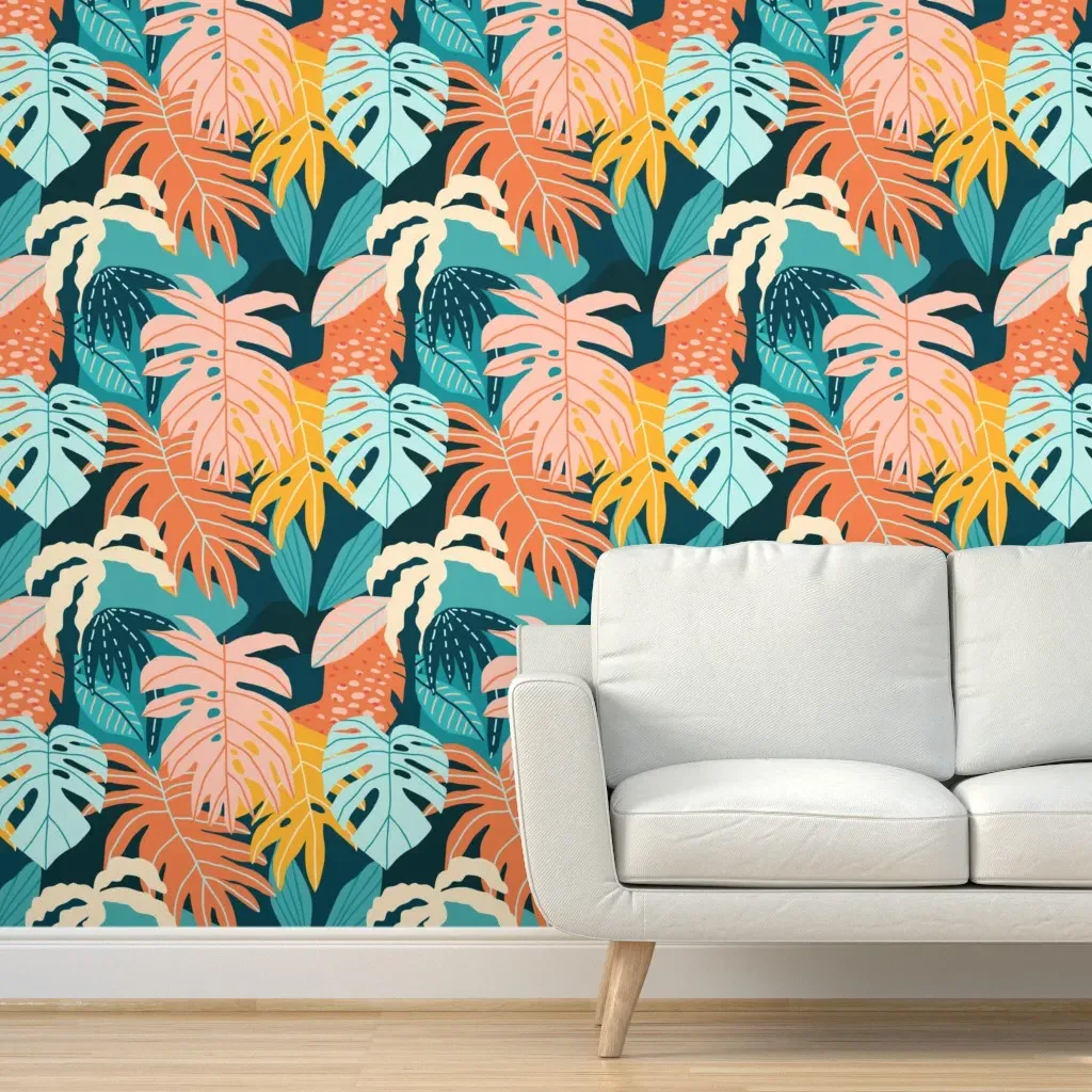Colors Of The Jungle Peel and Stick Wallpaper - Green product