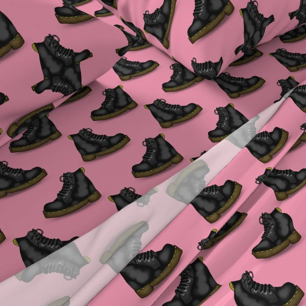 Combat Boots Print King Size Sheet Set - Black alternate view