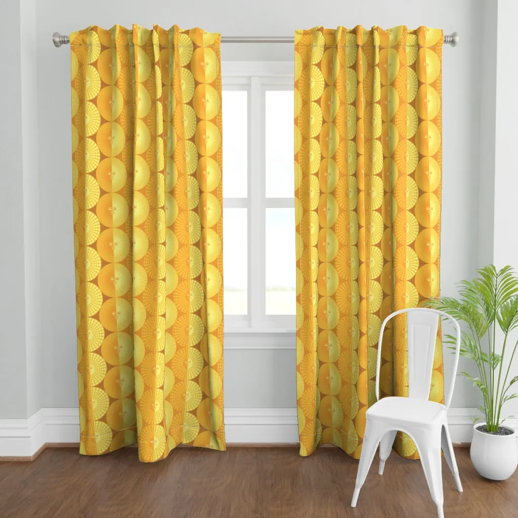 Come Rain Or Shine Curtain Panel - Orange product