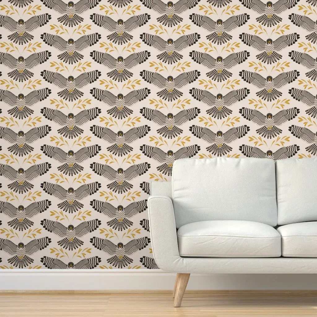 Comeback Peregrine Falcon Peel and Stick Wallpaper - Black product