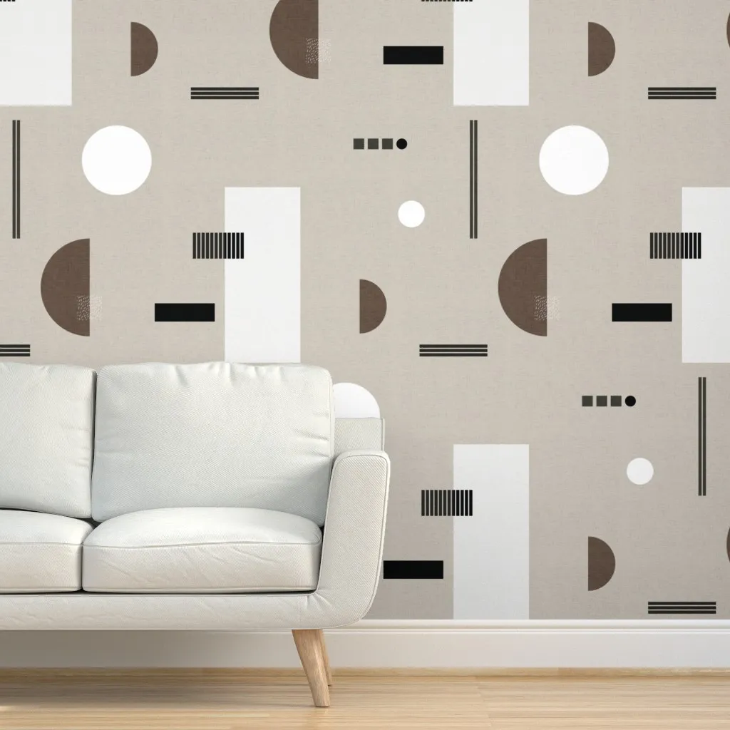 Composition Jumbo Peel and Stick Wallpaper - Beige, Linen product