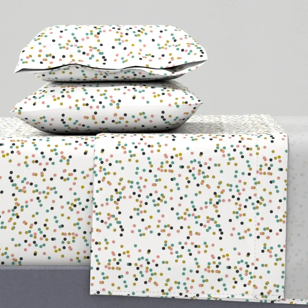 Confetti Dots Tropical Queen Sheet Set - Teal product
