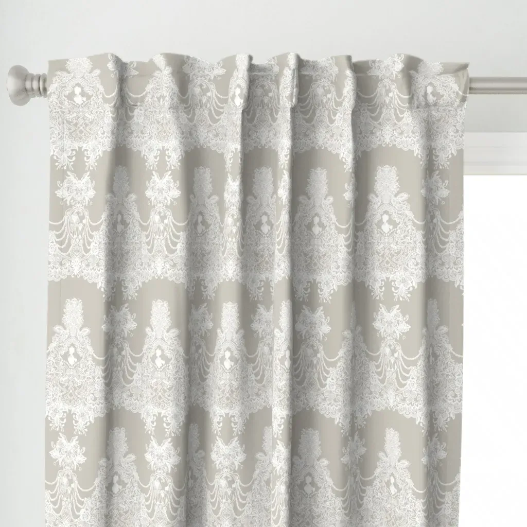 Constance Hatchaway Ivory Curtain Panel - White alternate view