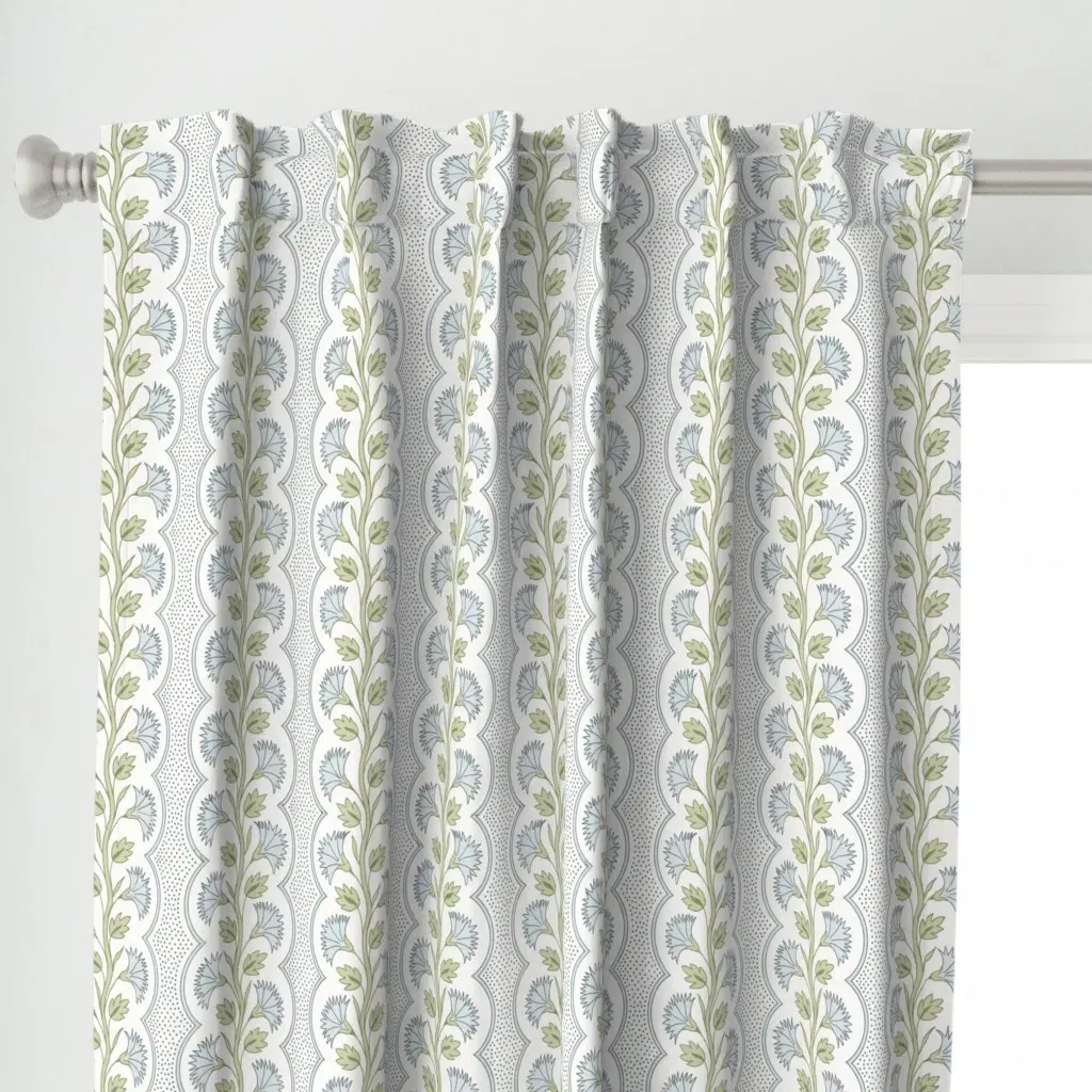Constance Stripe Levin Curtain Panel - Blue alternate view