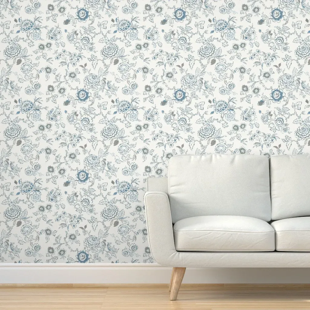 Convent Garden Peel and Stick Wallpaper - Gray Blue product