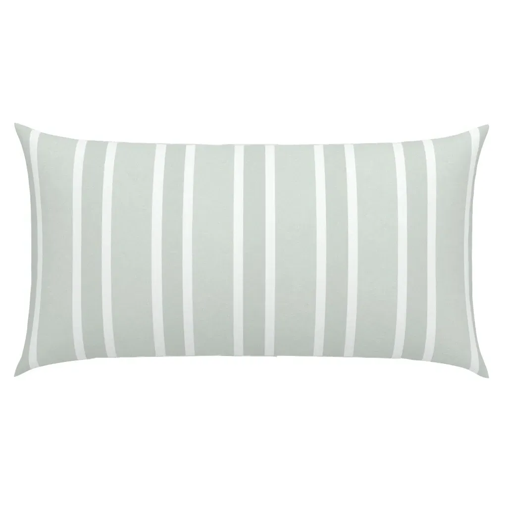 Copen Blue HGTV SW Earthy Vertical Stripe King Pillow Sham - Light Sage Green, Faux Leather product