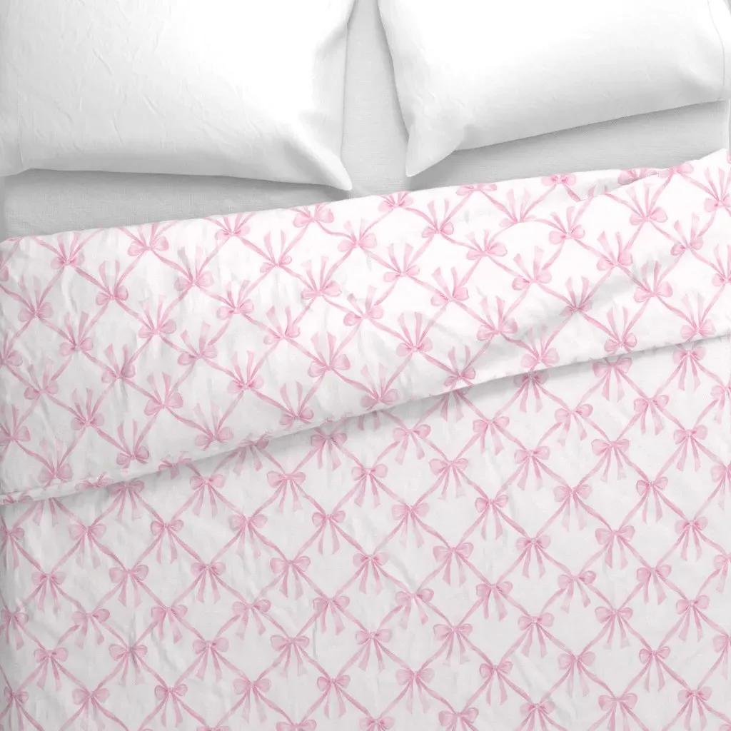 Coquette Aesthetic Pastel Duvet Cover - Pink alternate view