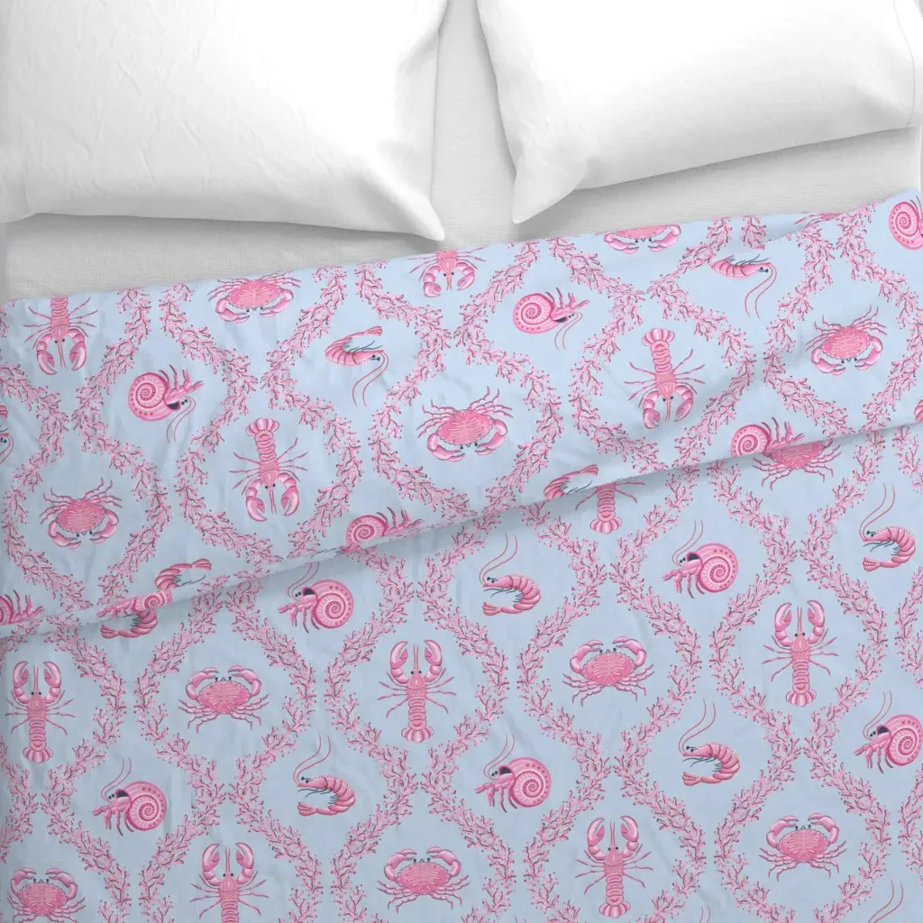Coral And Crustacean Duvet Cover - Pink alternate view