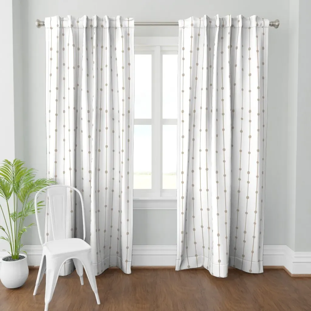 Coral Reef Dotted Large Curtain Panel - Beige product