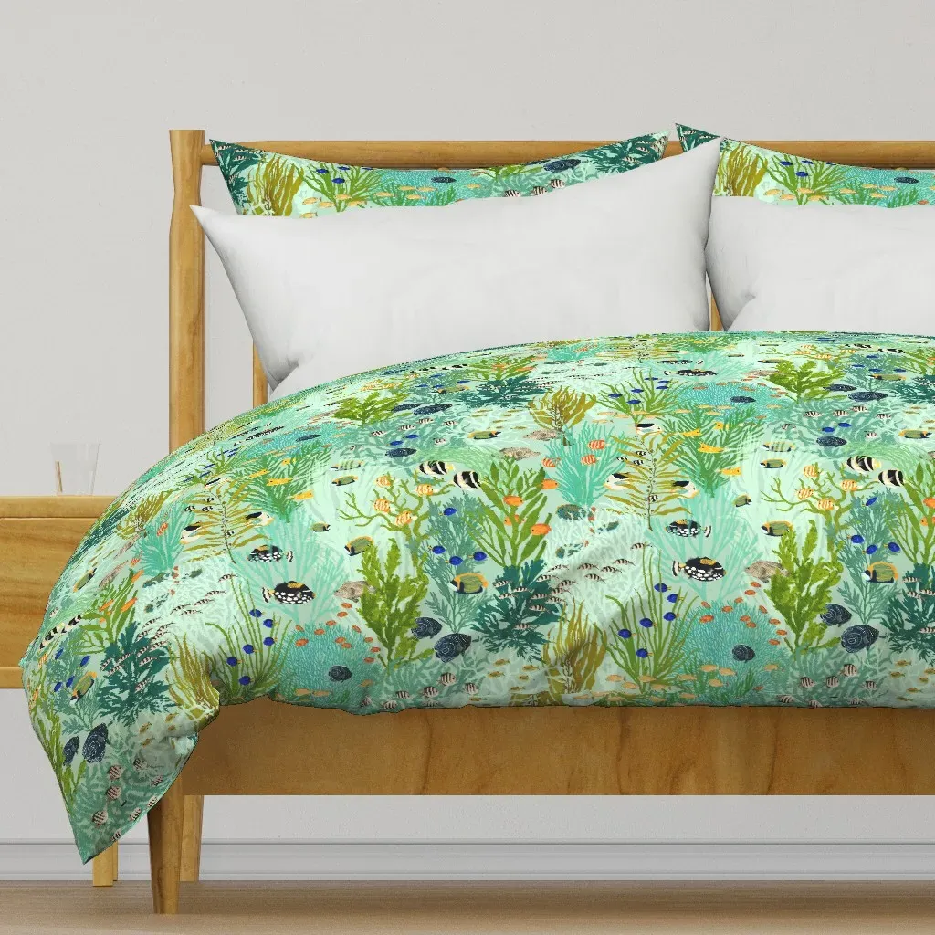 Coral Reef Ocean Duvet Cover - Teal product