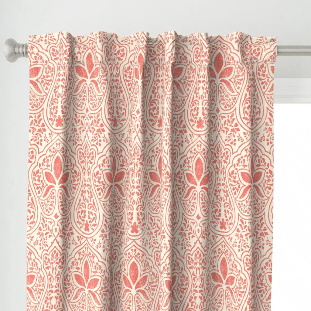 Coral Reef On Cosmic Curtain Panel - Coral alternate view