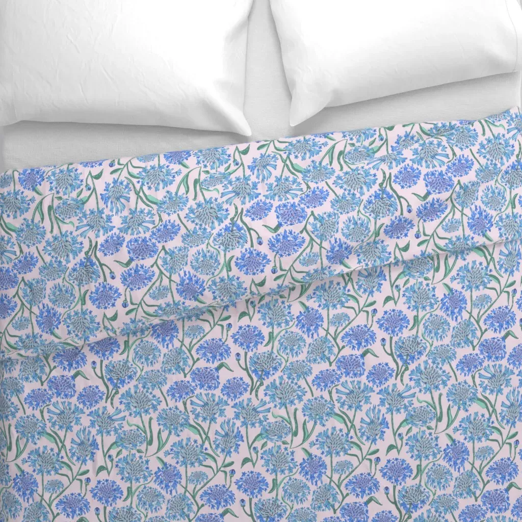 Cornflowers In Crayon Soft Duvet Cover - Blue alternate view