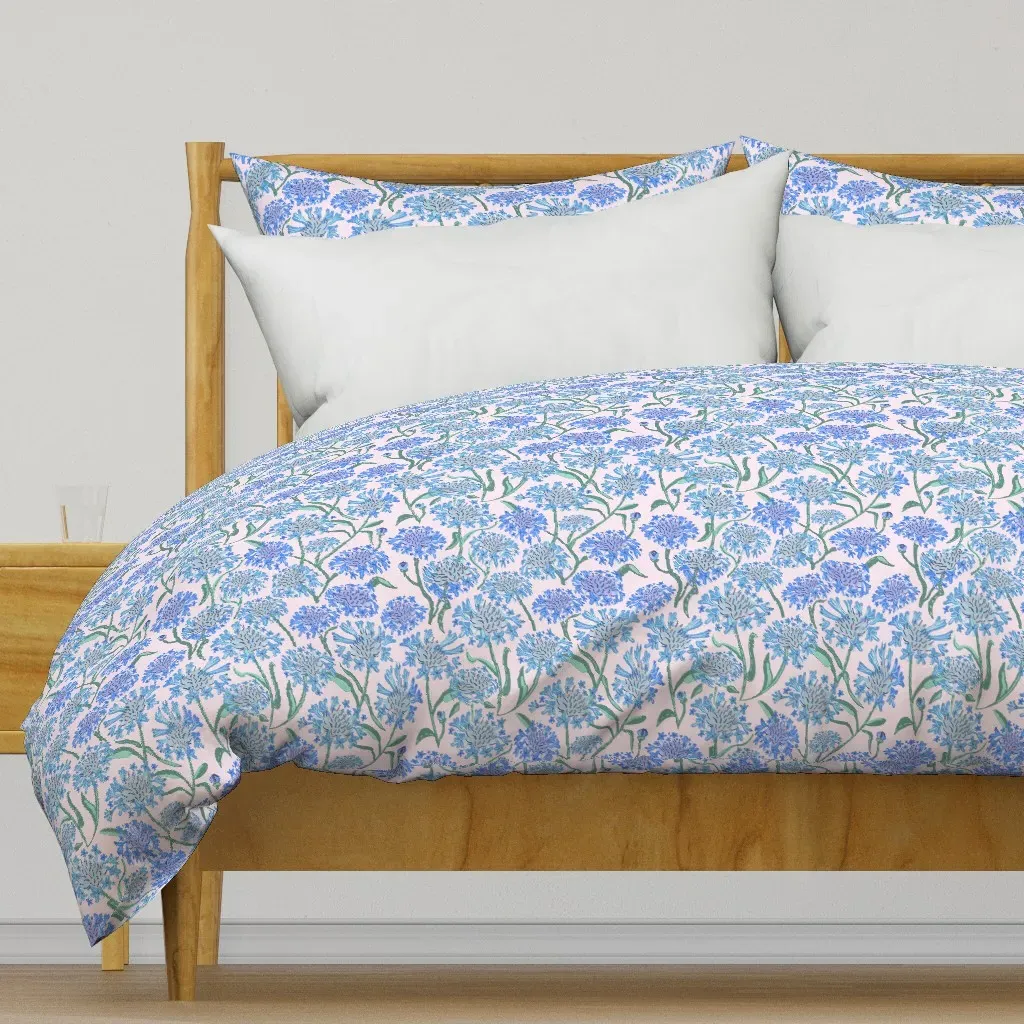Cornflowers In Crayon Soft Duvet Cover - Blue product
