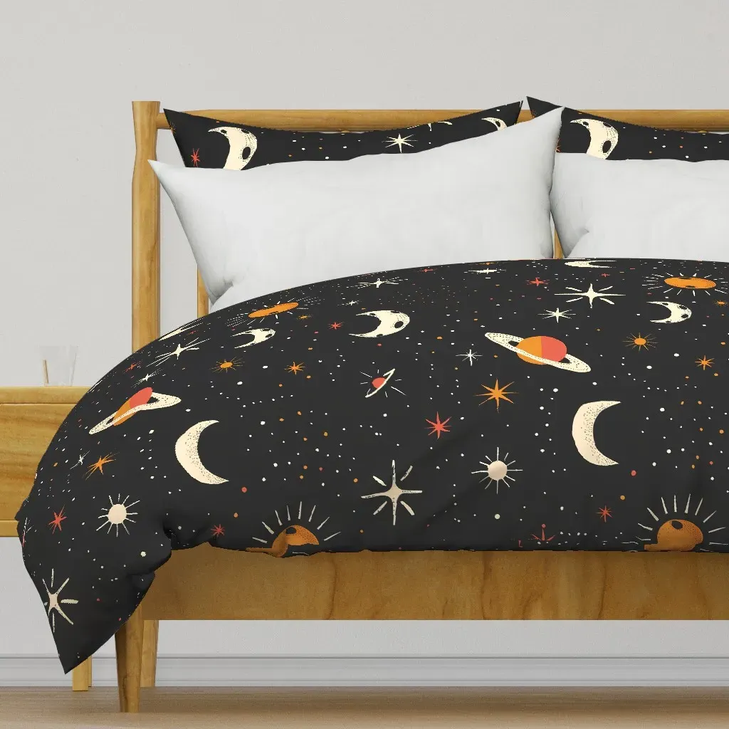 Cosmic Night Sky Duvet Cover - Orange product