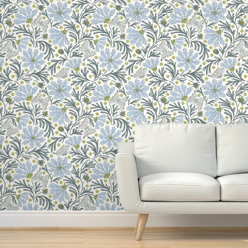 Cosmos And Stars Peel and Stick Wallpaper - Light Blue product