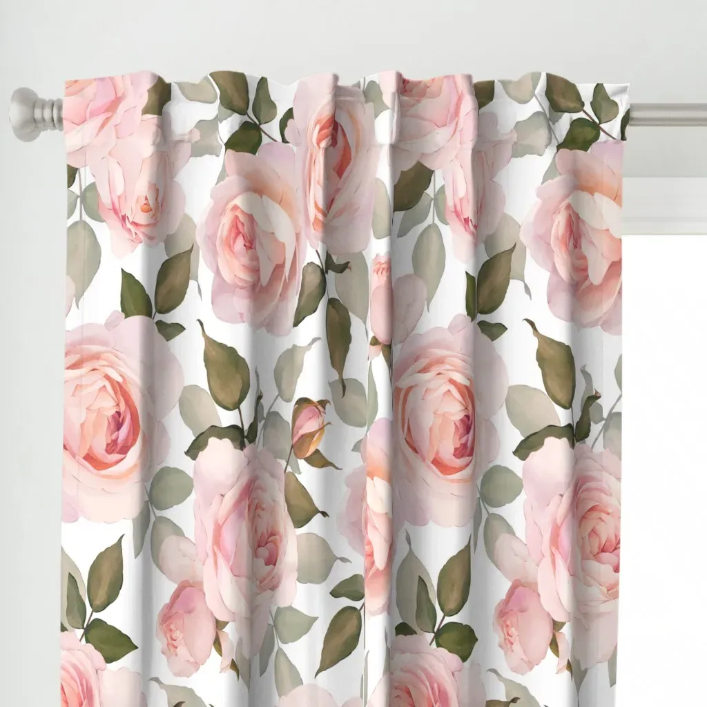 Cottagecore Curtain Panel - Pink alternate view