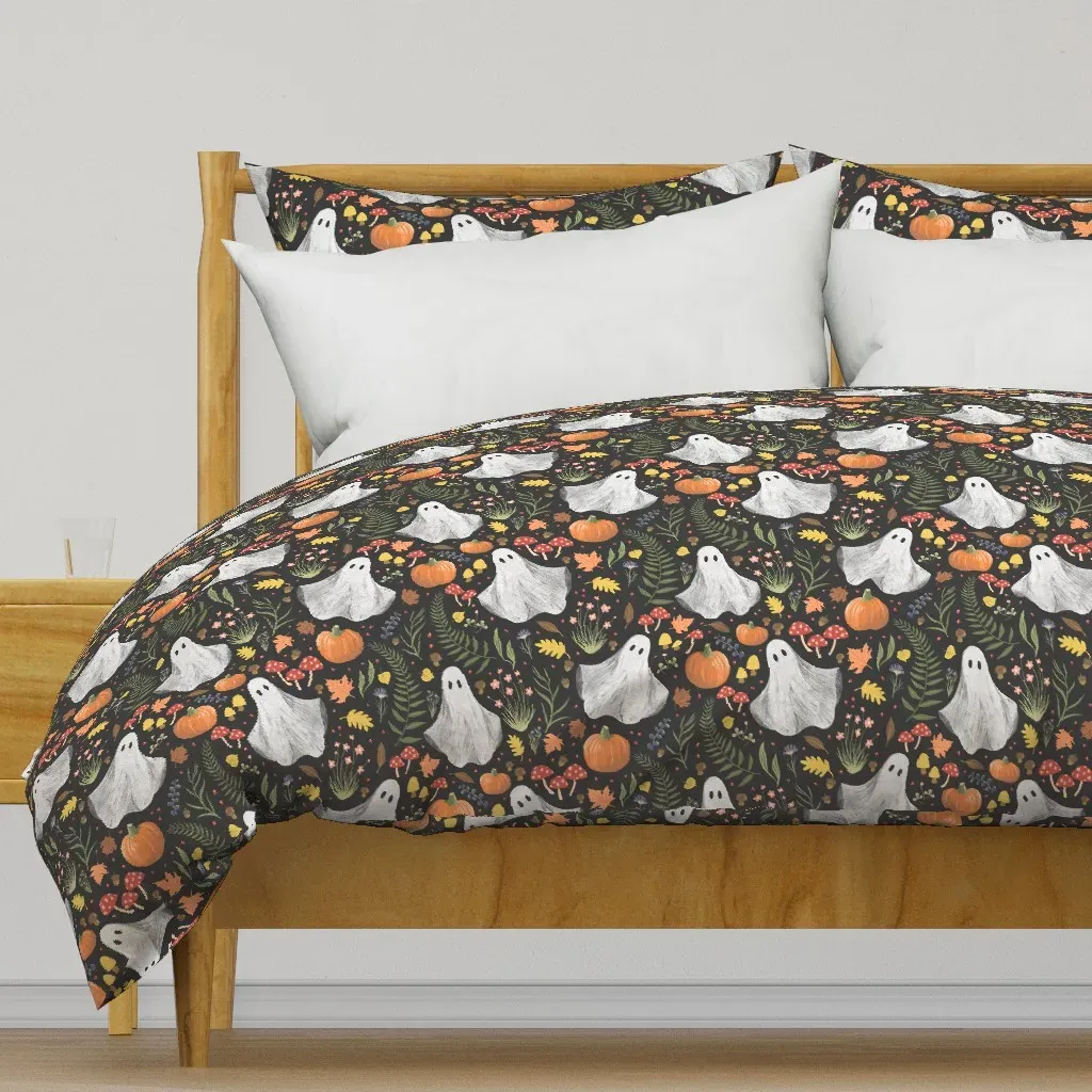 Cottagecore Ghosts Woodland Duvet Cover - White product