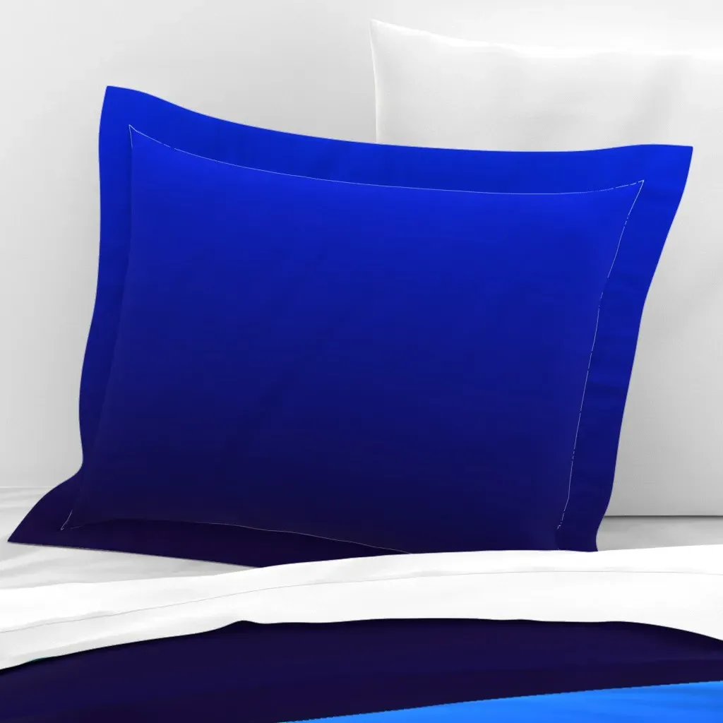 Cotton Sateen Standard Flanged Pillow Sham - Blue product