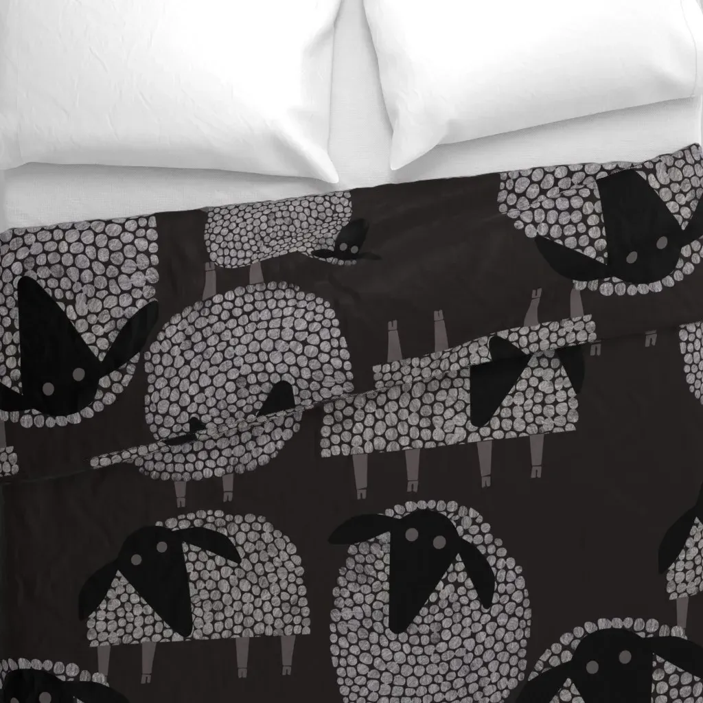 Counting Sheep Duvet Cover - Light Gray alternate view