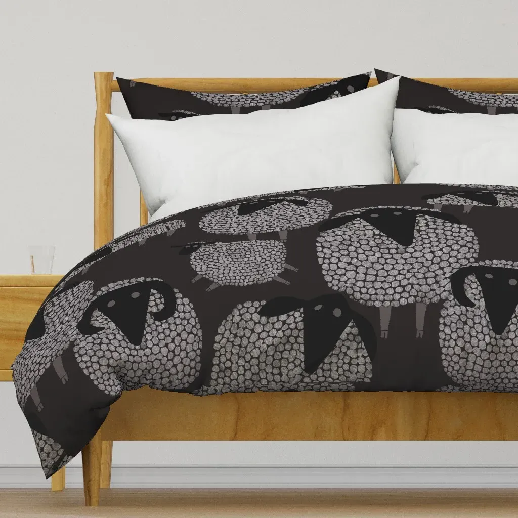 Counting Sheep Duvet Cover - Light Gray product
