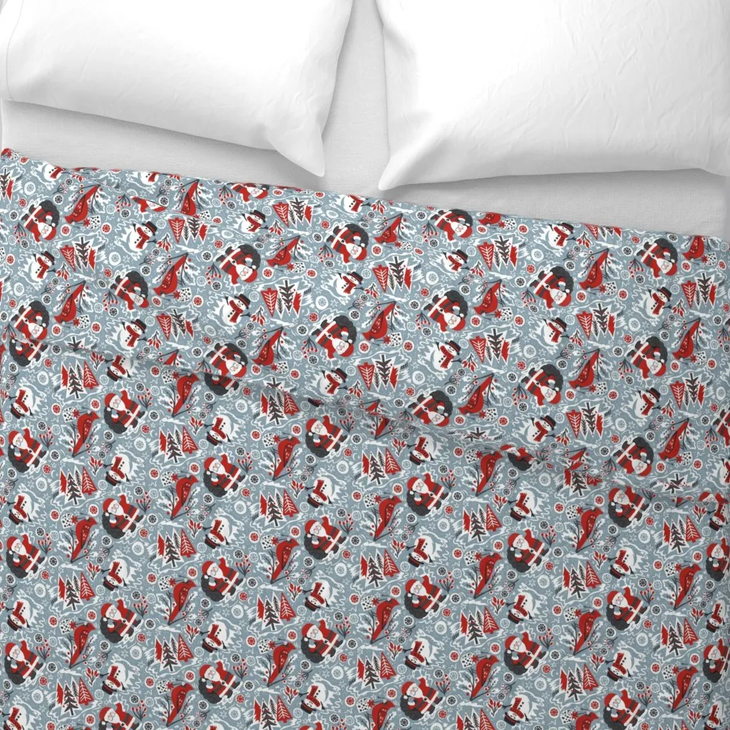 Country Christmas Ditsy Small Duvet Cover - Red alternate view