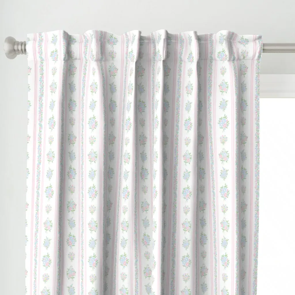 Country Cottage Floral Curtain Panel - Pink alternate view