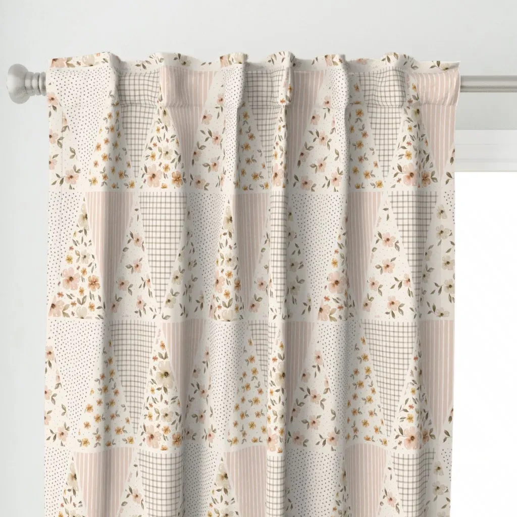 Country Garden Party Curtain Panel - Cream alternate view