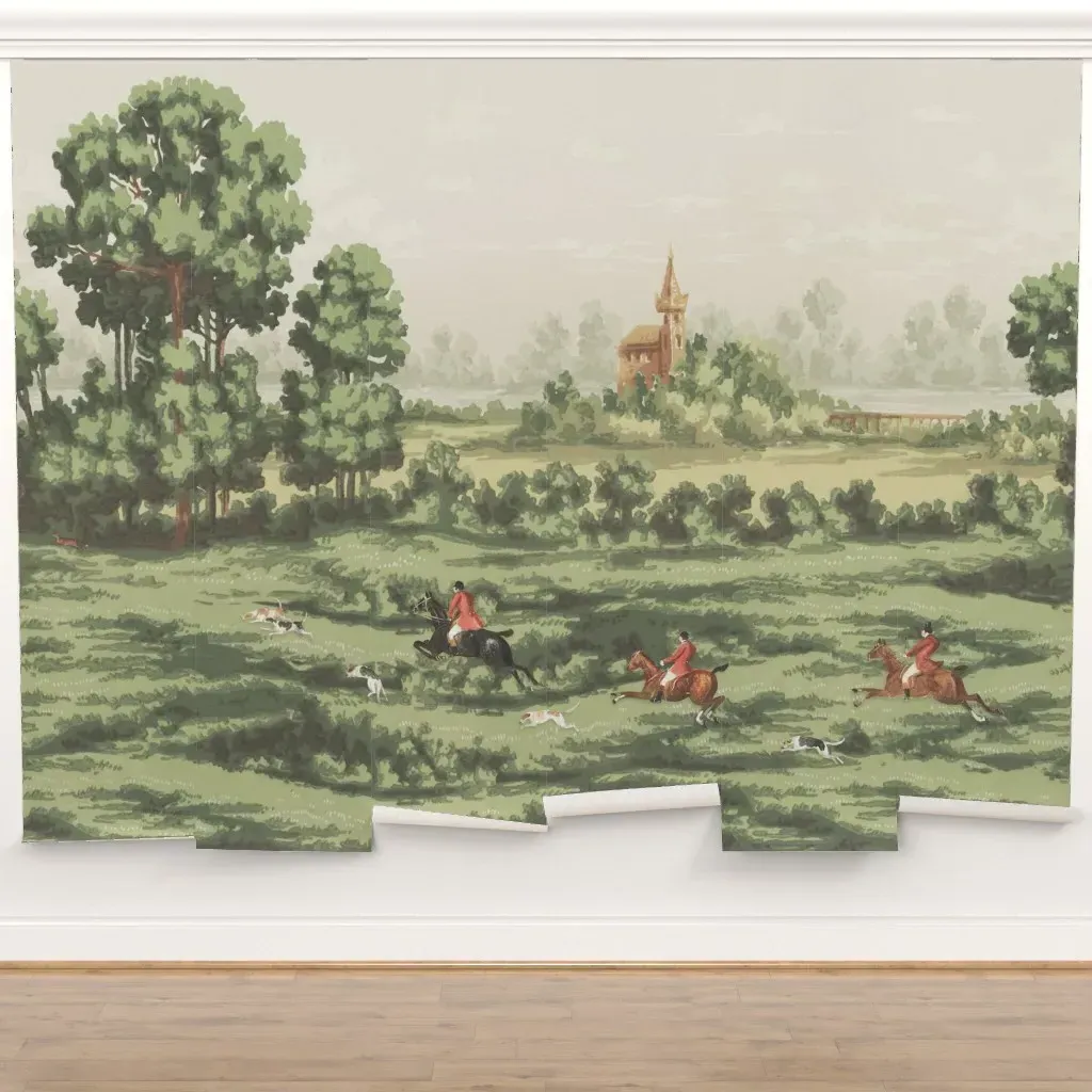 Countryside Fox Hunt Peel and Stick Wall Mural product