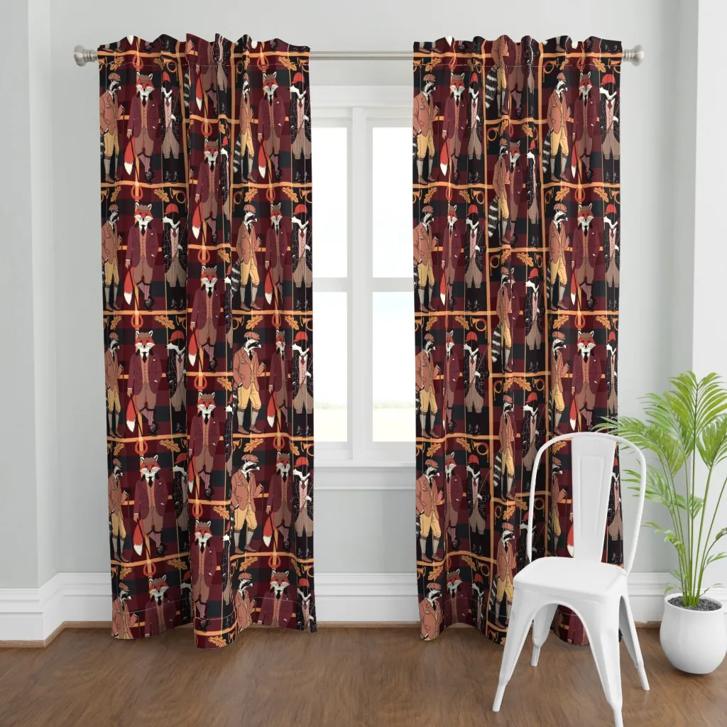 Countryside Hunt Club Curtain Panel - Brown product