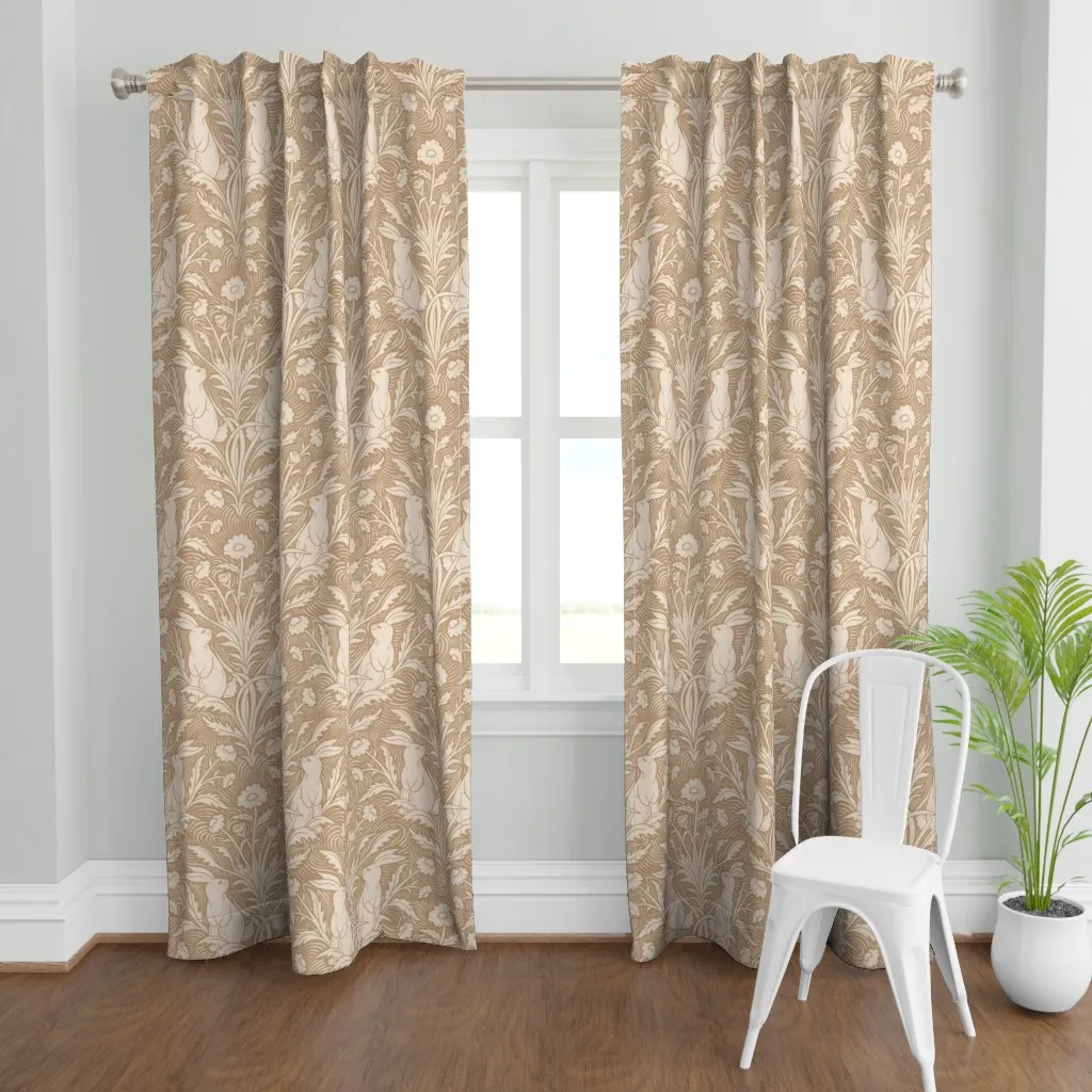 Countryside Spring Bunny Curtain Panel - Beige product