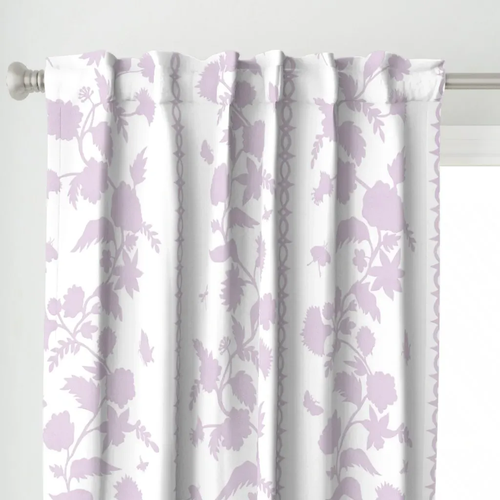 Courtney Block Print Curtain Panel - Lavender alternate view