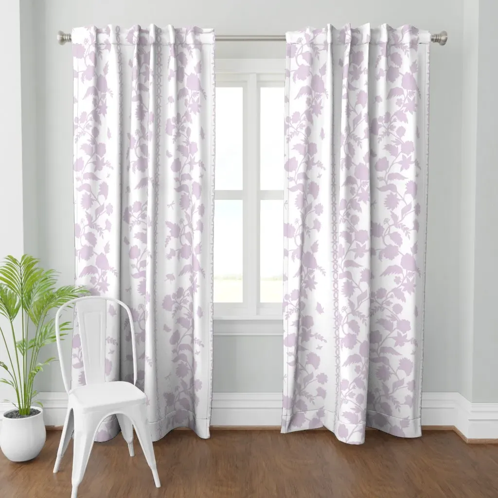 Courtney Block Print Curtain Panel - Lavender product