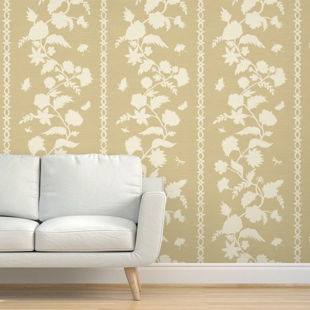 Courtney Block Print Grasscloth Texture Peel and Stick Wallpaper - Cream product