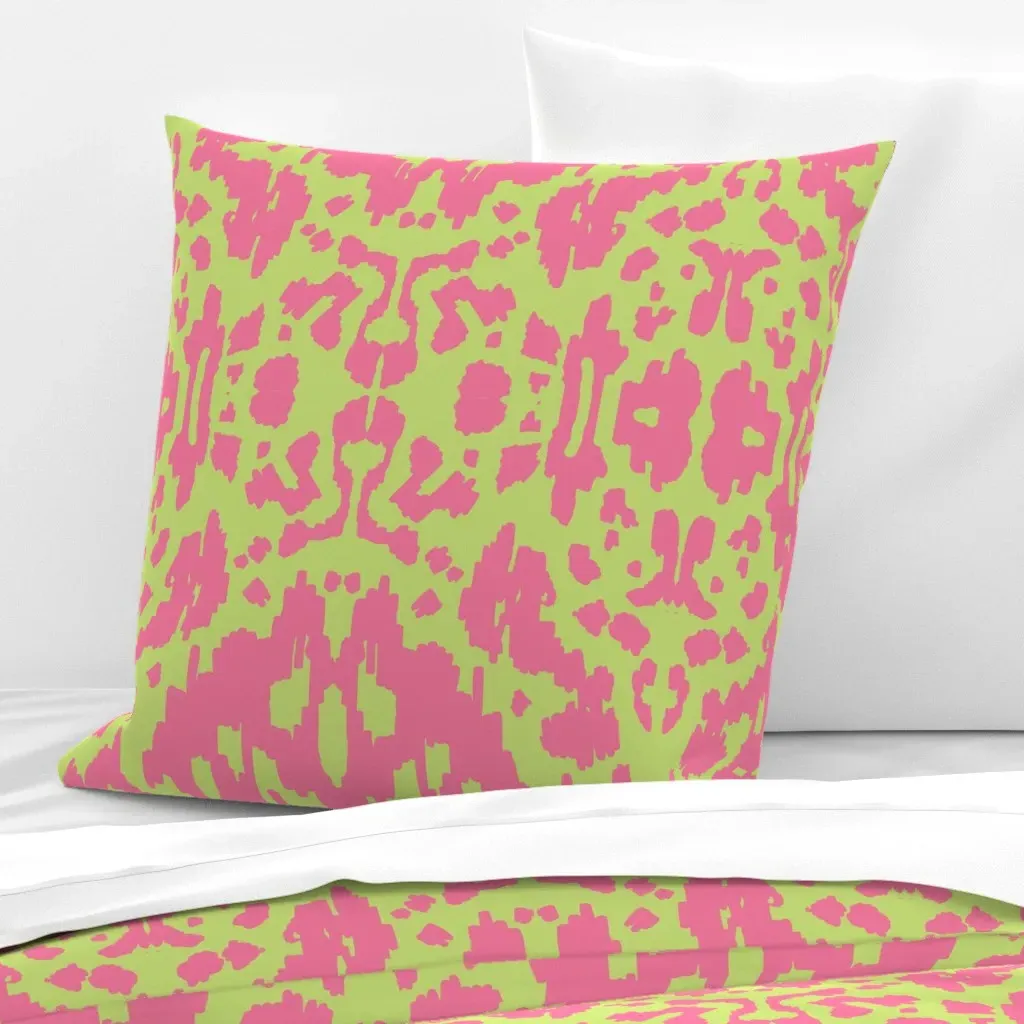 Cow Ikat Euro Pillow Sham - Green product