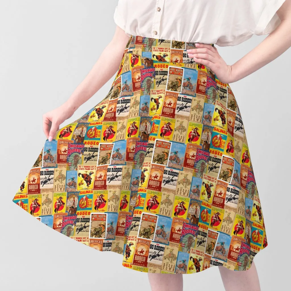 Cowboy Print Pique Fabric by the Yard - Red alternate view